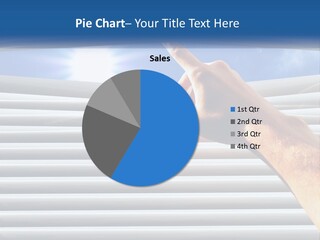 A Hand Is Pointing To The Sky Through A Window PowerPoint Template