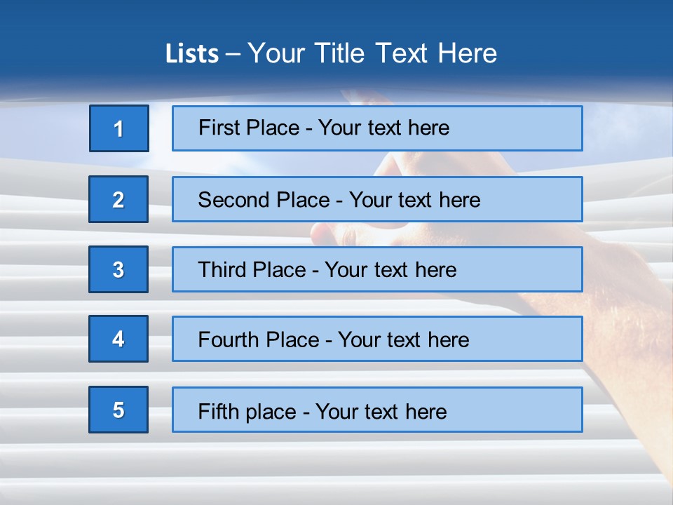A Hand Is Pointing To The Sky Through A Window PowerPoint Template