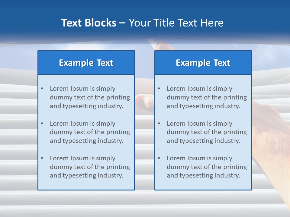 A Hand Is Pointing To The Sky Through A Window PowerPoint Template