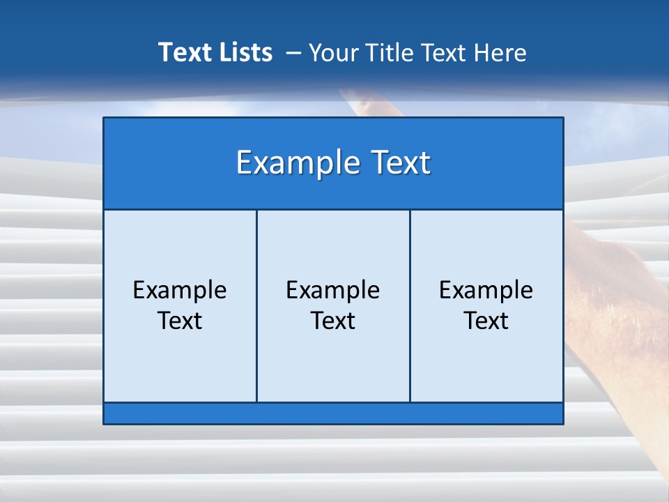A Hand Is Pointing To The Sky Through A Window PowerPoint Template
