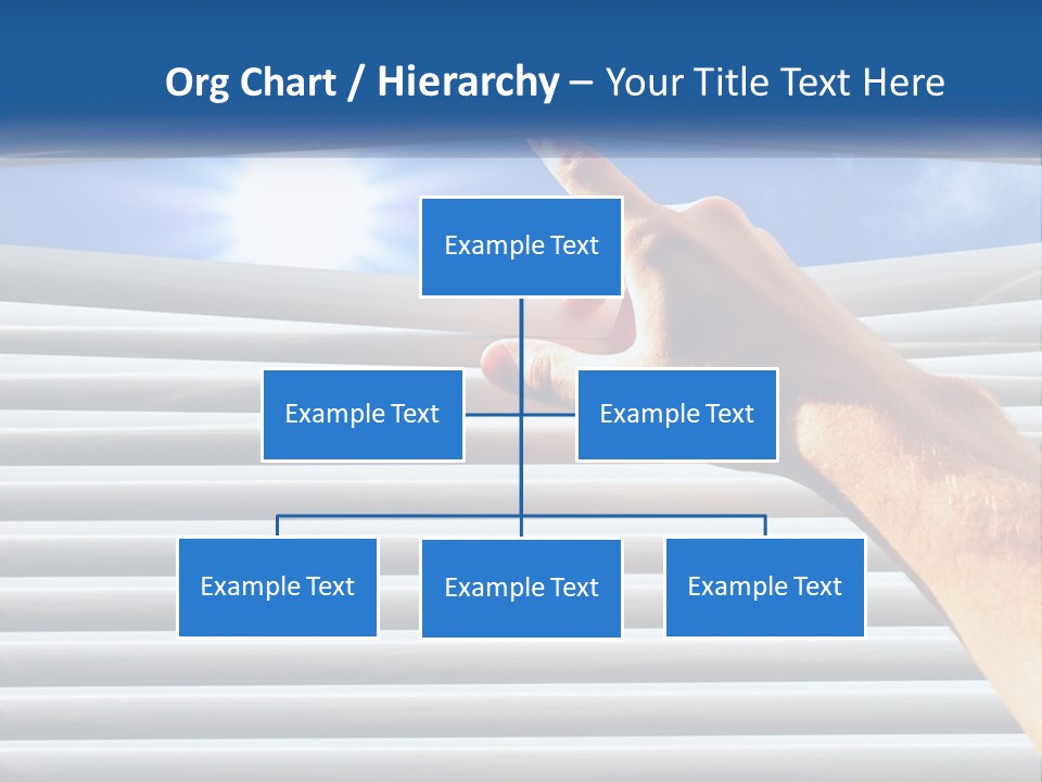 A Hand Is Pointing To The Sky Through A Window PowerPoint Template