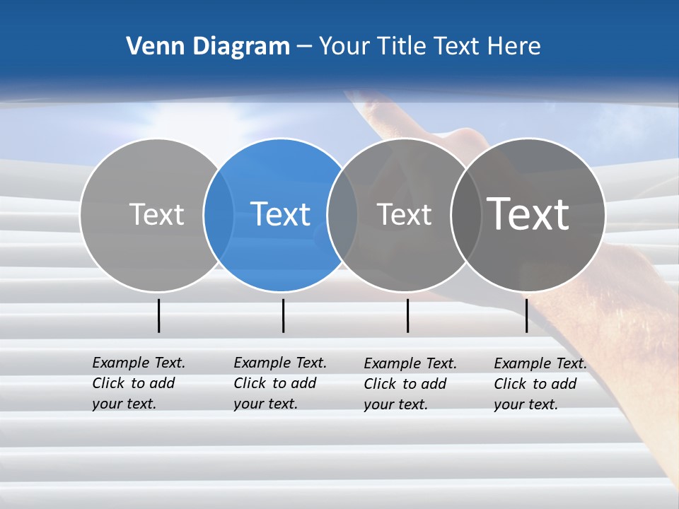 A Hand Is Pointing To The Sky Through A Window PowerPoint Template