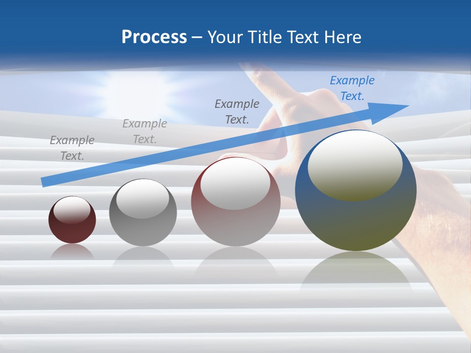 A Hand Is Pointing To The Sky Through A Window PowerPoint Template