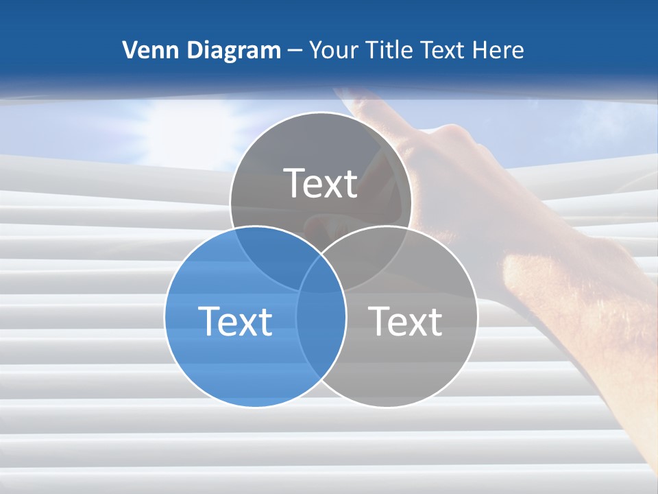 A Hand Is Pointing To The Sky Through A Window PowerPoint Template