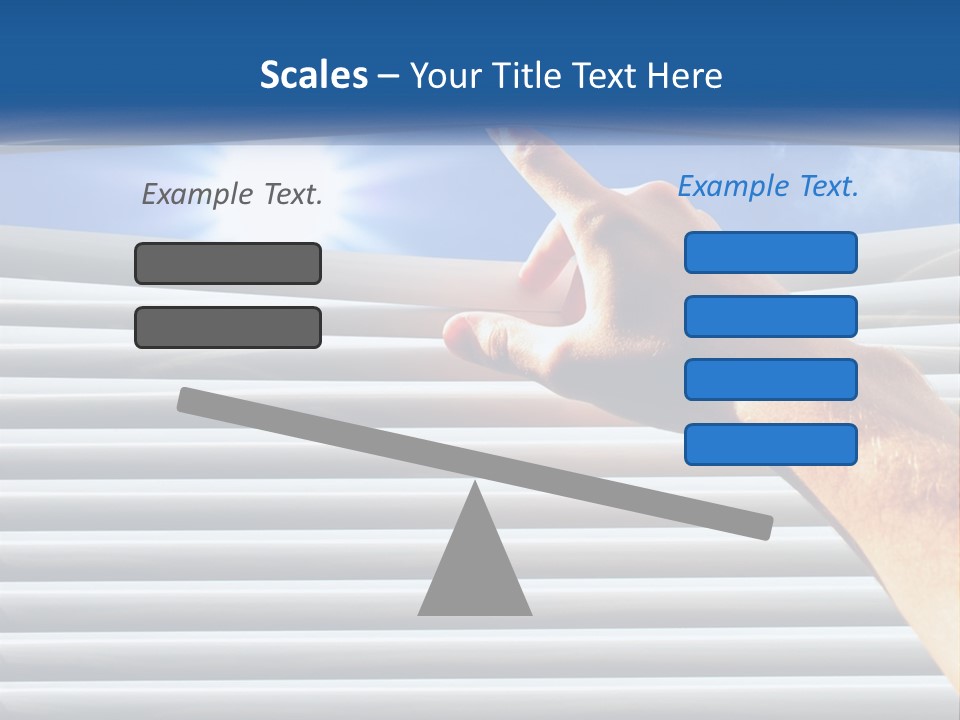 A Hand Is Pointing To The Sky Through A Window PowerPoint Template