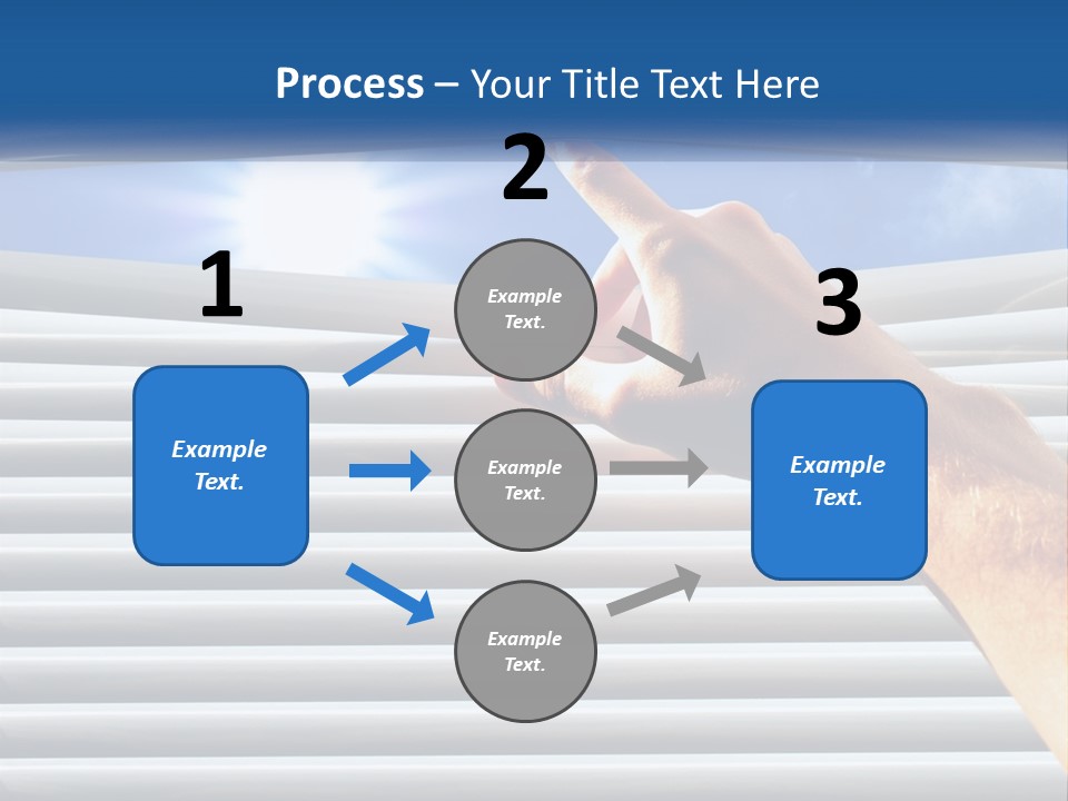 A Hand Is Pointing To The Sky Through A Window PowerPoint Template
