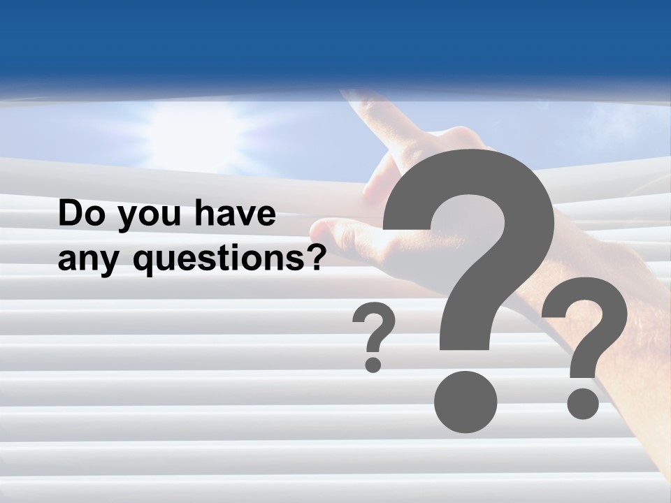 A Hand Is Pointing To The Sky Through A Window PowerPoint Template