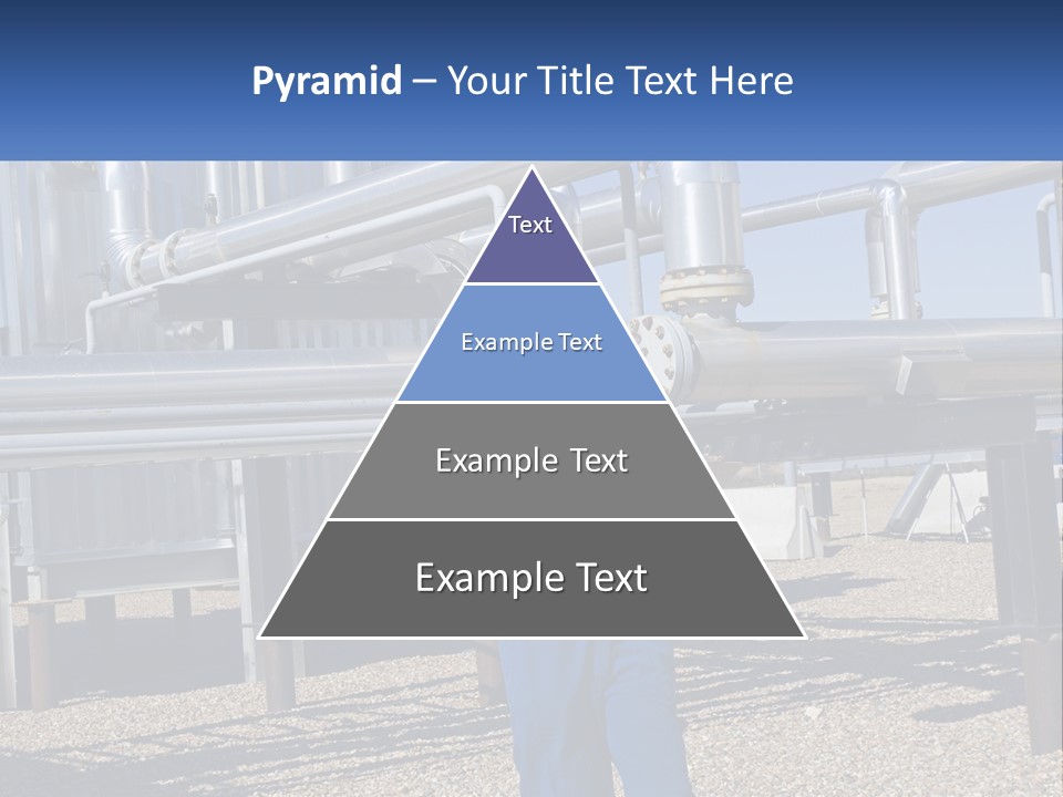 A Woman In Blue Overalls And A Red Hard Hat Standing In Front Of A PowerPoint Template