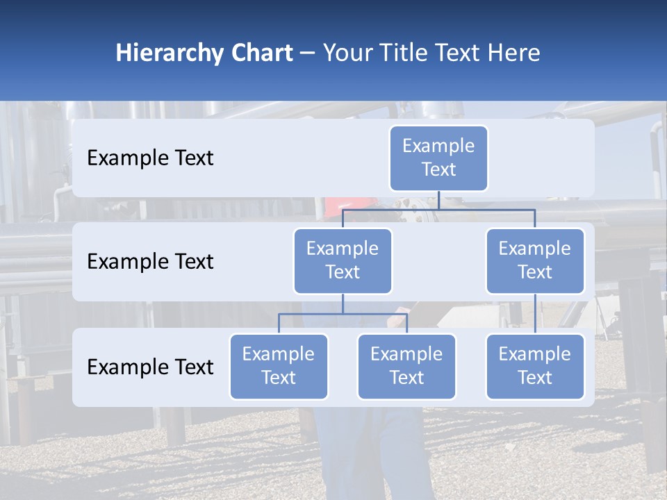 A Woman In Blue Overalls And A Red Hard Hat Standing In Front Of A PowerPoint Template
