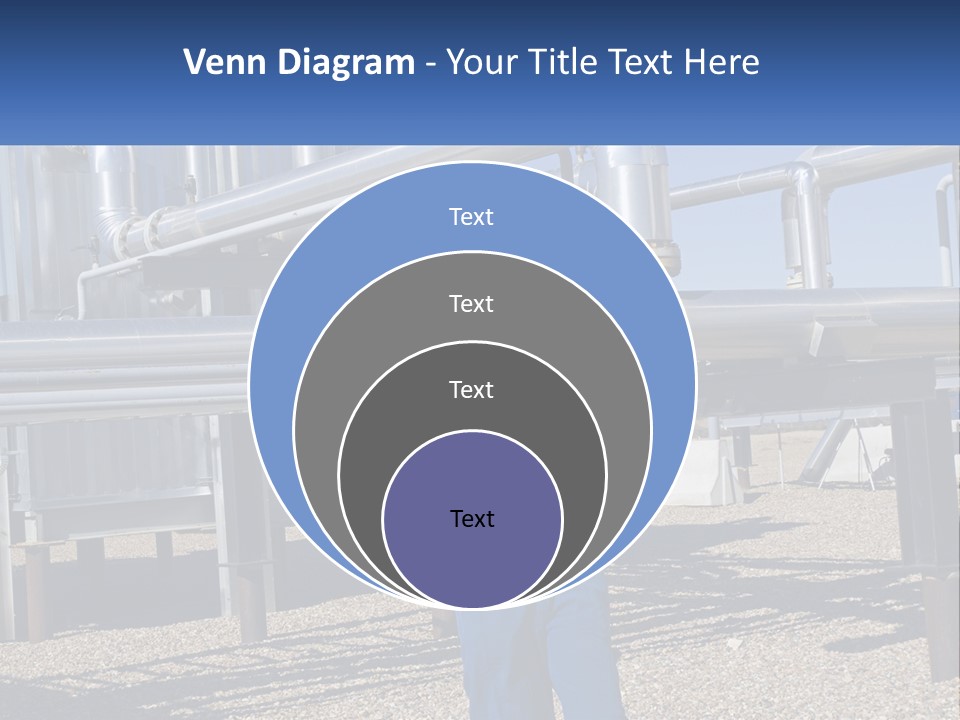 A Woman In Blue Overalls And A Red Hard Hat Standing In Front Of A PowerPoint Template