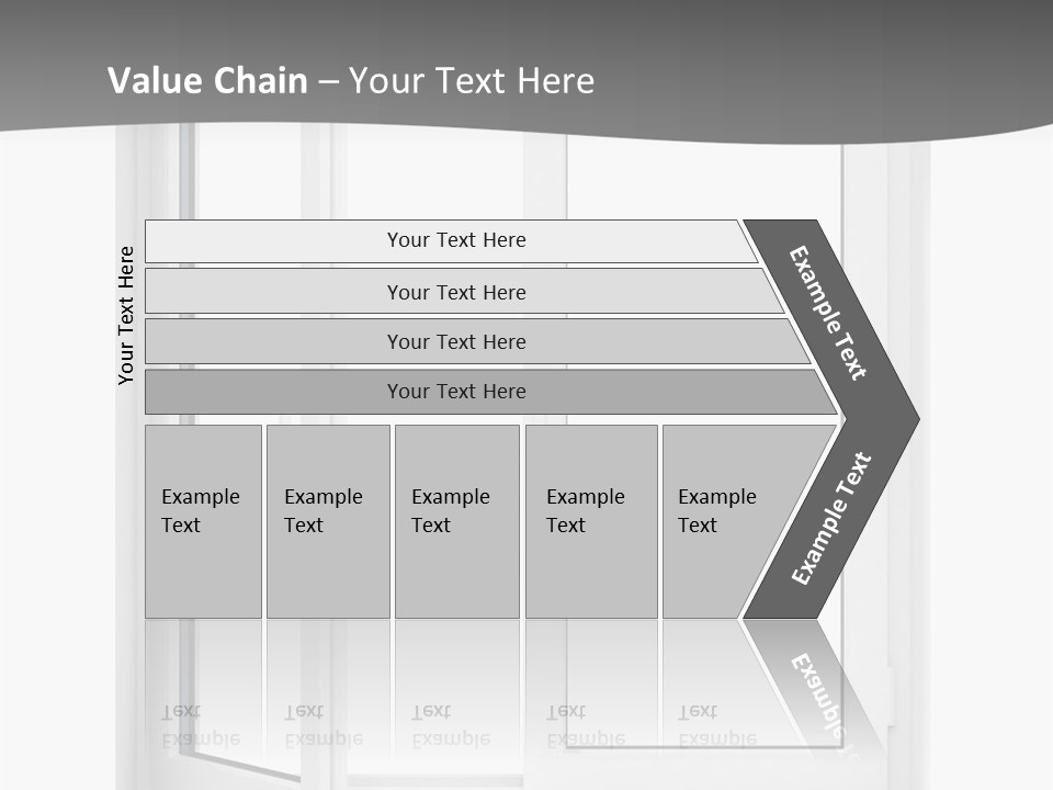 A White Open Window With A Gray Background PowerPoint Template