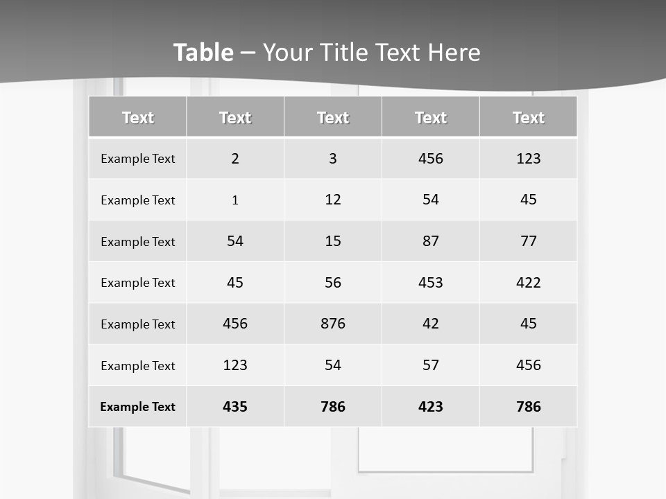 A White Open Window With A Gray Background PowerPoint Template
