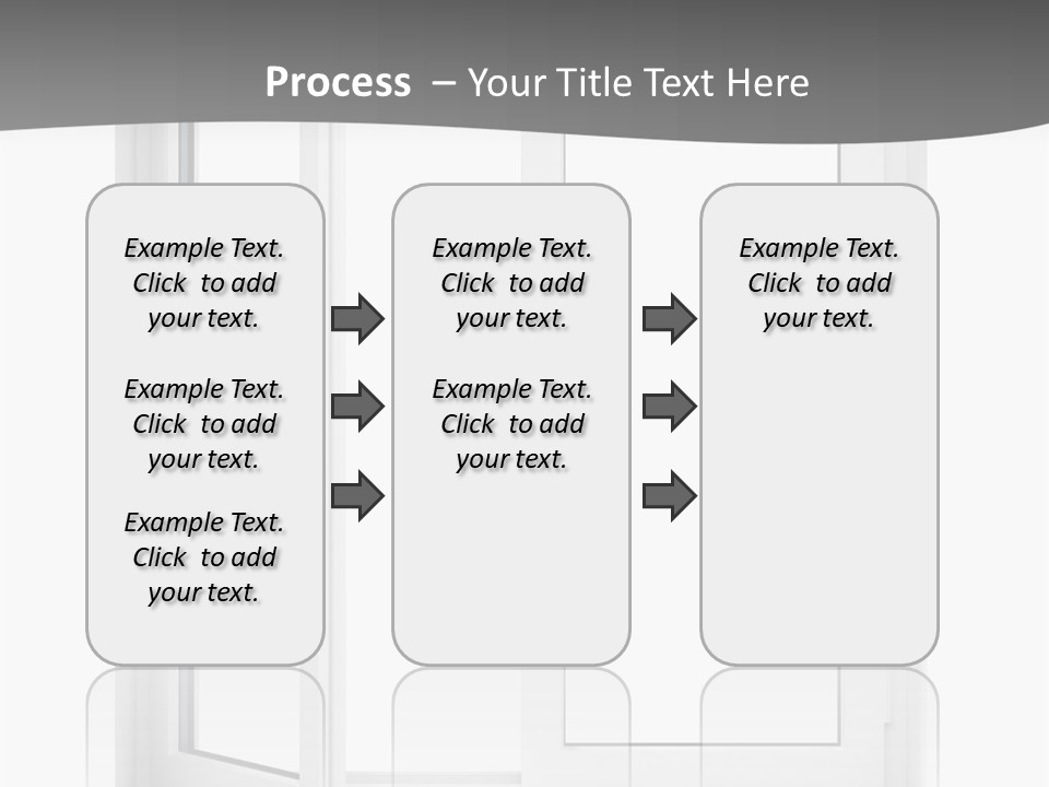 A White Open Window With A Gray Background PowerPoint Template