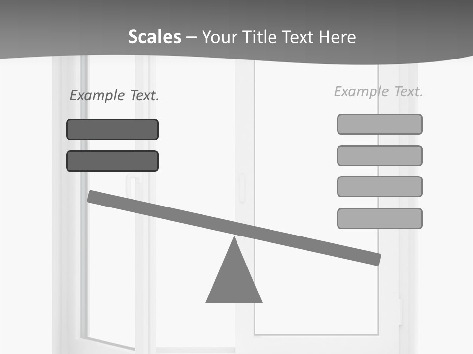 A White Open Window With A Gray Background PowerPoint Template