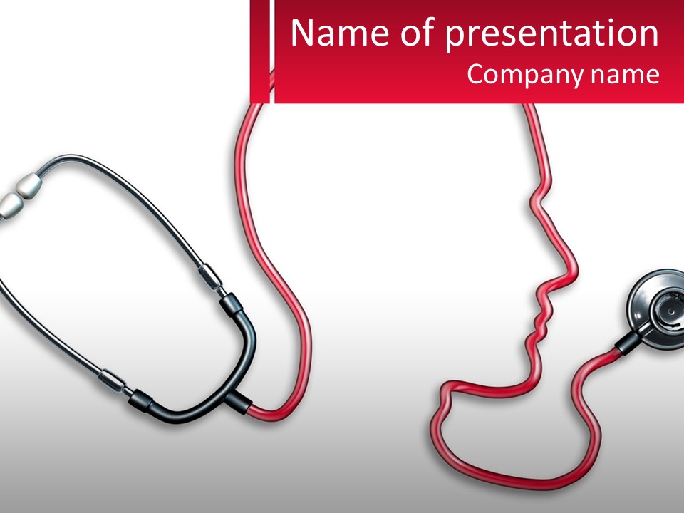 A Stethoscope Next To A Stethoscope With A Doctor ' PowerPoint Template