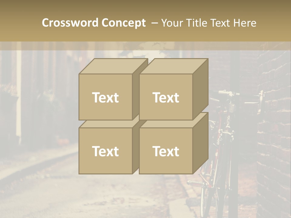 A Bike Parked On The Side Of A Street PowerPoint Template