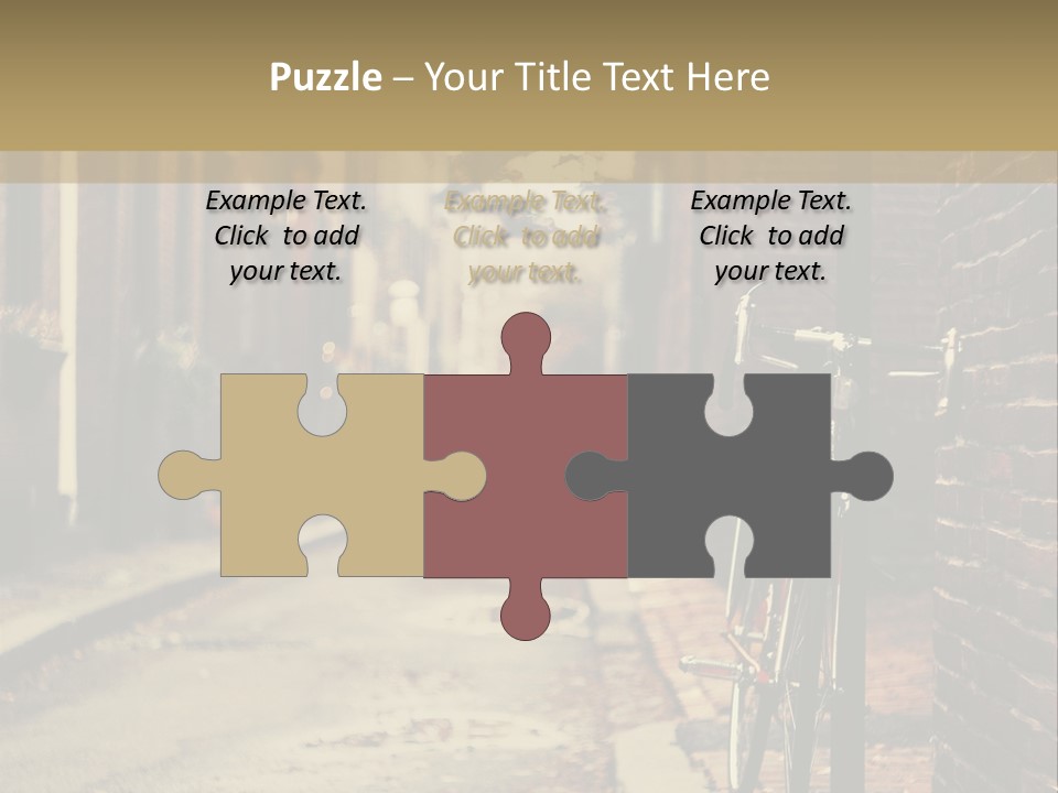 A Bike Parked On The Side Of A Street PowerPoint Template