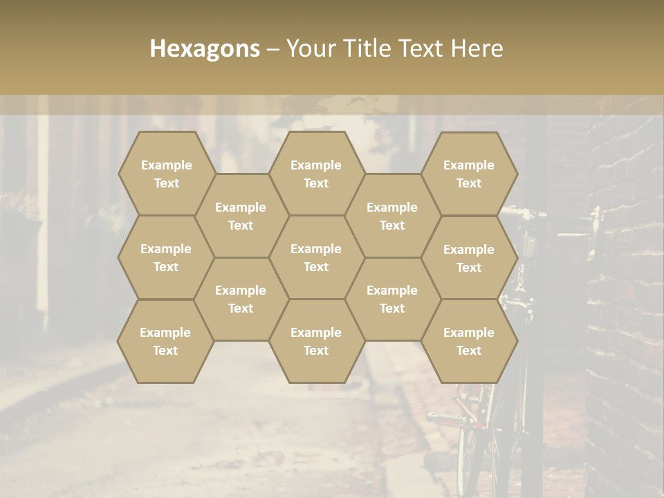 A Bike Parked On The Side Of A Street PowerPoint Template