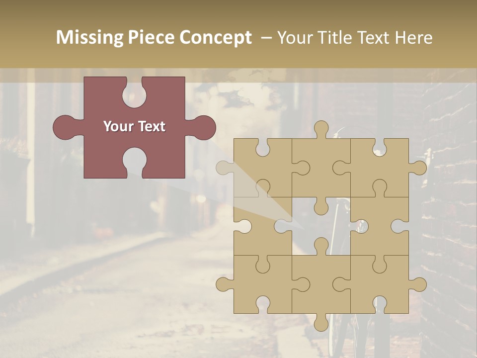 A Bike Parked On The Side Of A Street PowerPoint Template