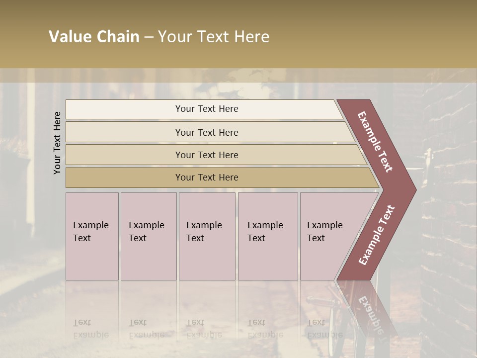 A Bike Parked On The Side Of A Street PowerPoint Template