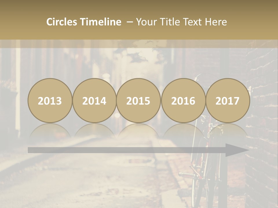 A Bike Parked On The Side Of A Street PowerPoint Template