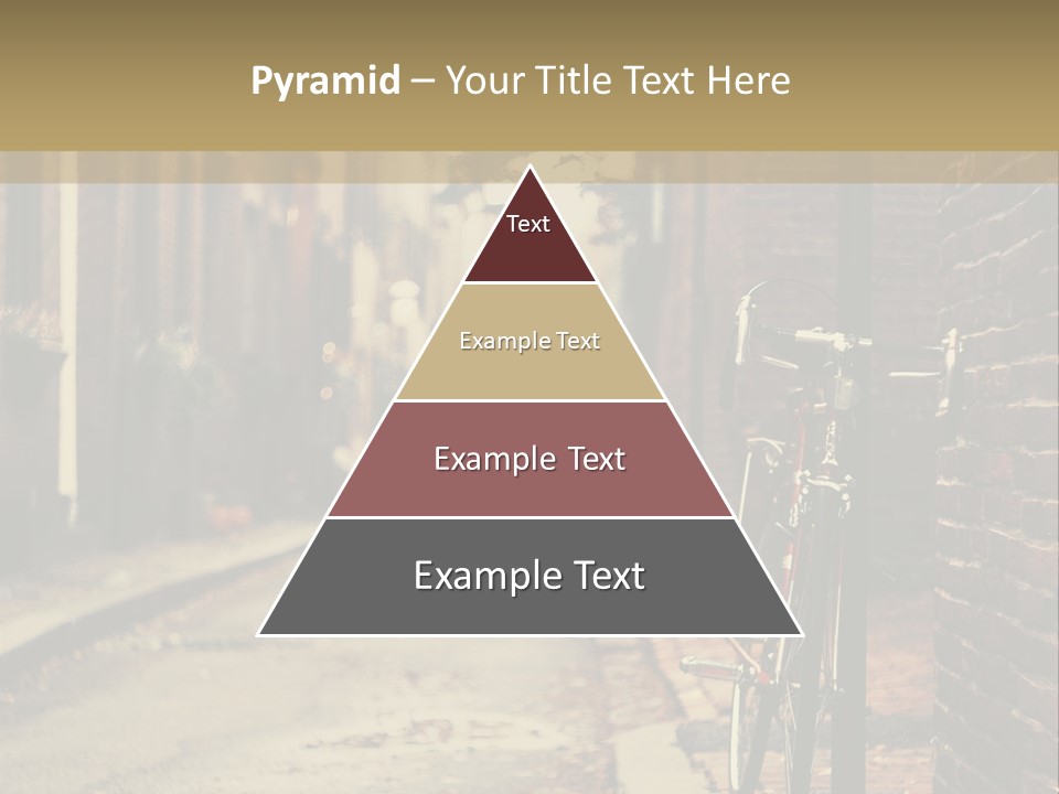 A Bike Parked On The Side Of A Street PowerPoint Template