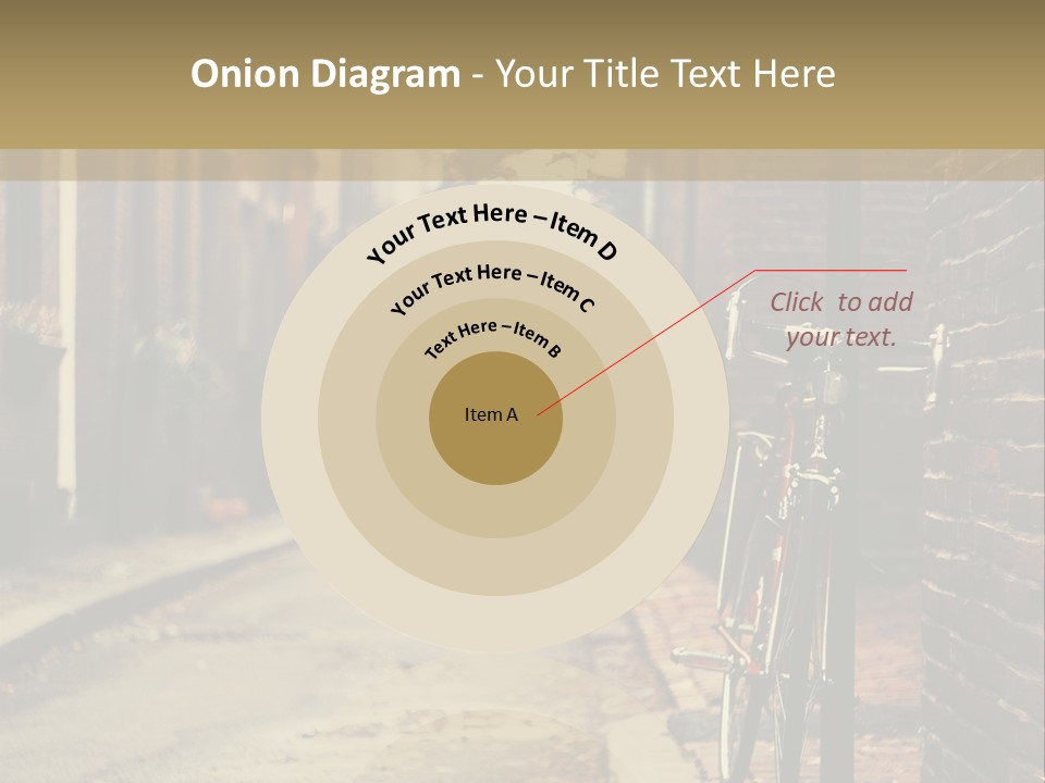 A Bike Parked On The Side Of A Street PowerPoint Template