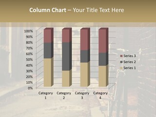 A Bike Parked On The Side Of A Street PowerPoint Template