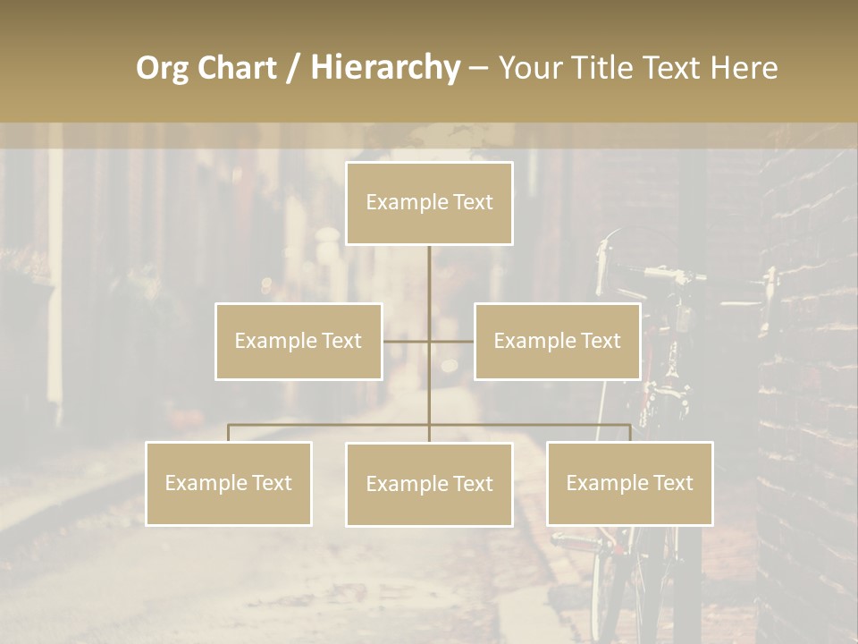 A Bike Parked On The Side Of A Street PowerPoint Template