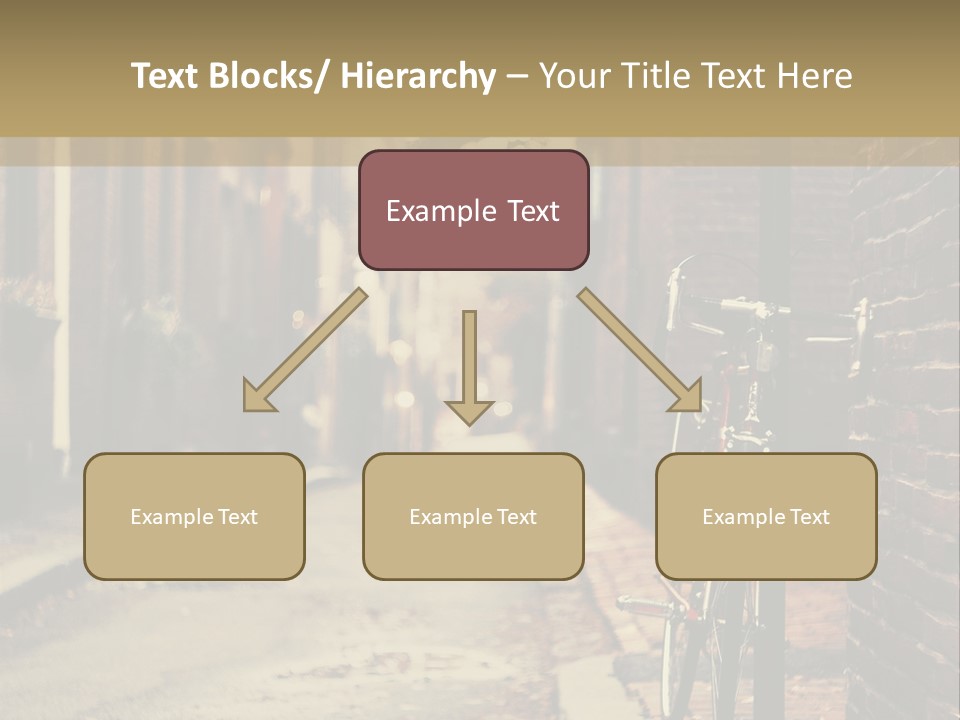 A Bike Parked On The Side Of A Street PowerPoint Template