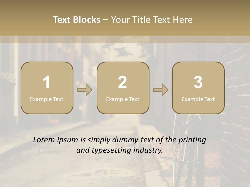 A Bike Parked On The Side Of A Street PowerPoint Template