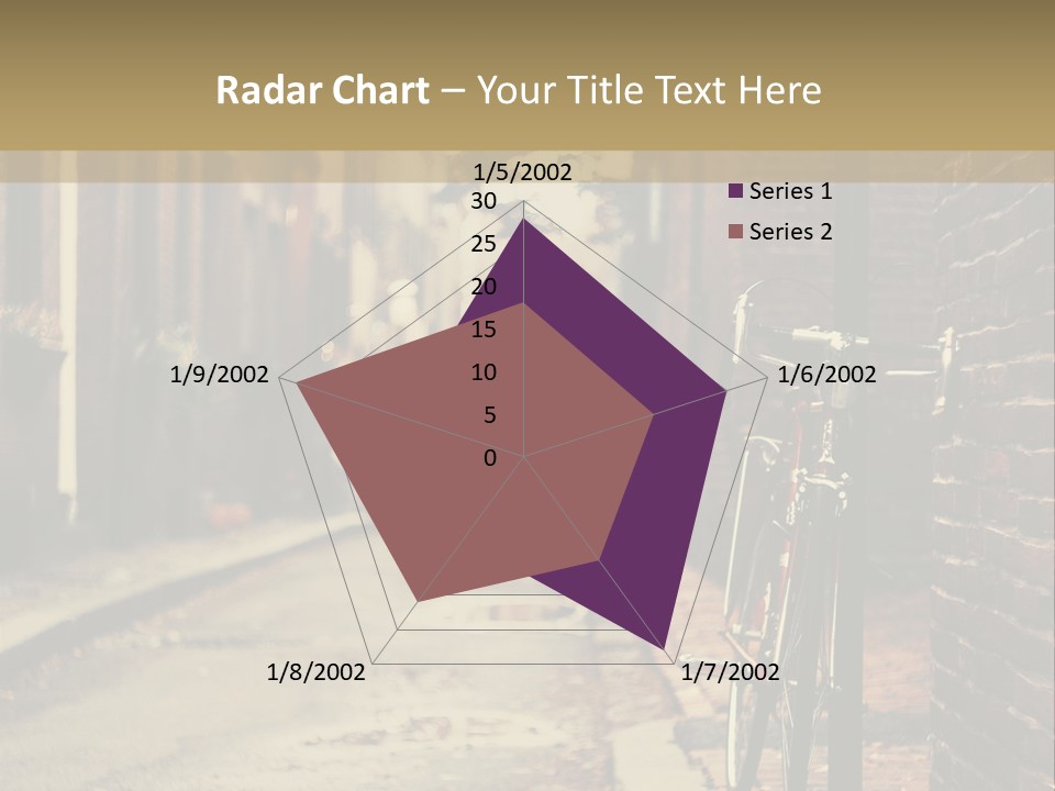 A Bike Parked On The Side Of A Street PowerPoint Template