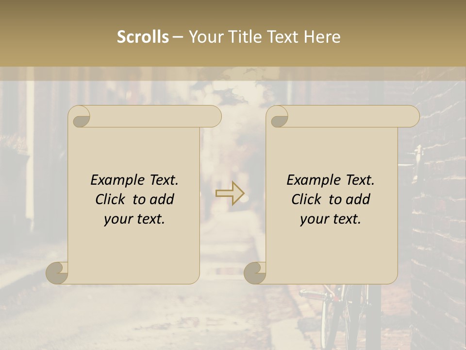 A Bike Parked On The Side Of A Street PowerPoint Template