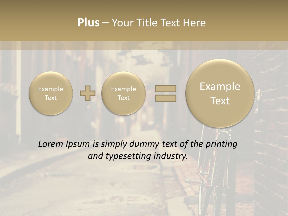A Bike Parked On The Side Of A Street PowerPoint Template
