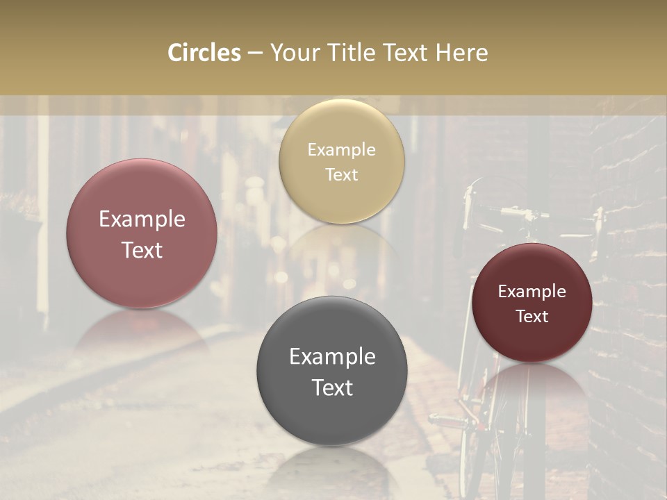 A Bike Parked On The Side Of A Street PowerPoint Template
