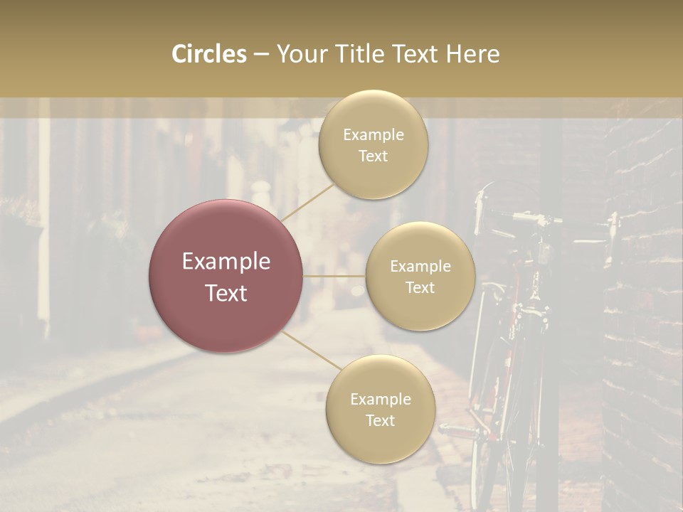 A Bike Parked On The Side Of A Street PowerPoint Template