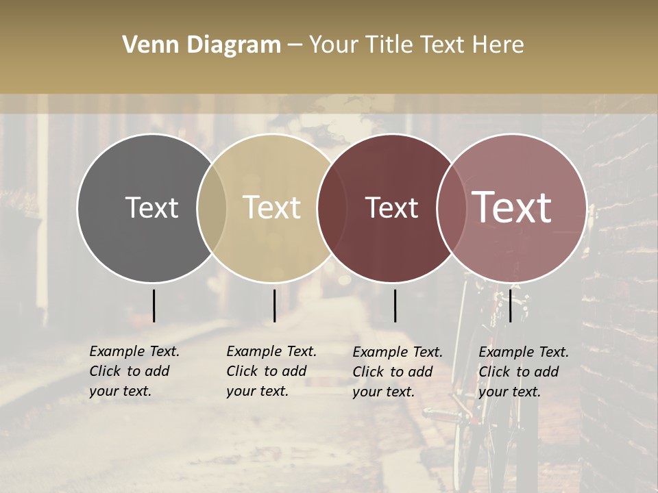 A Bike Parked On The Side Of A Street PowerPoint Template
