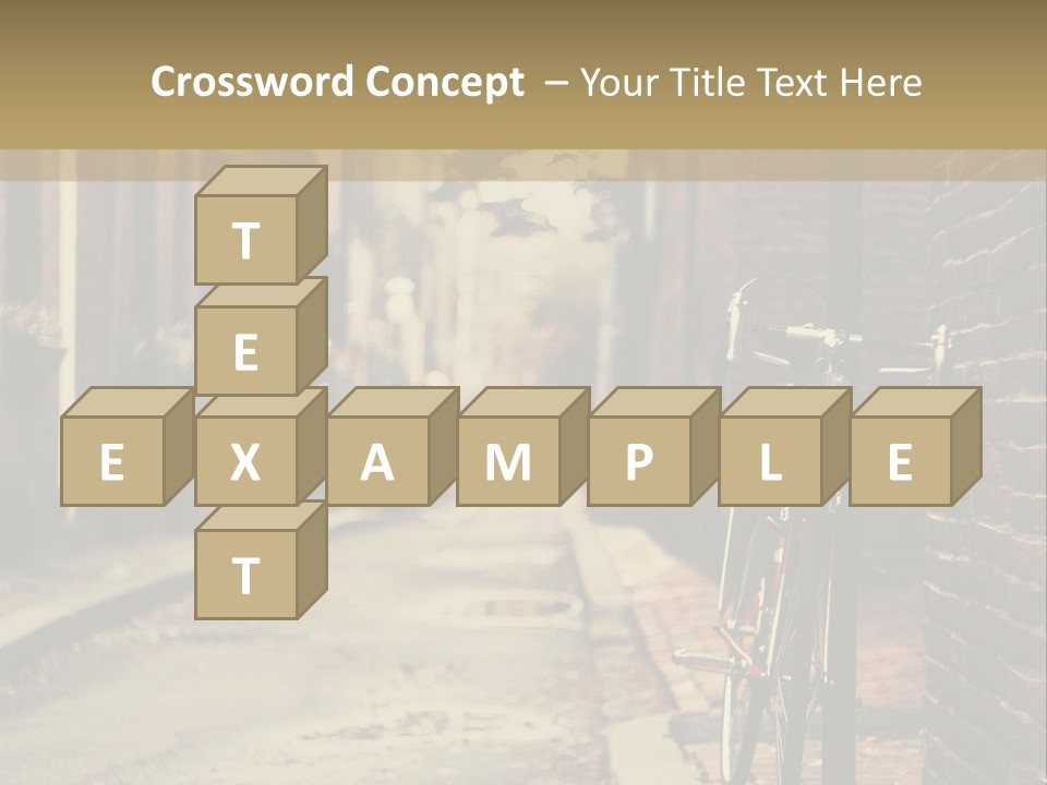 A Bike Parked On The Side Of A Street PowerPoint Template