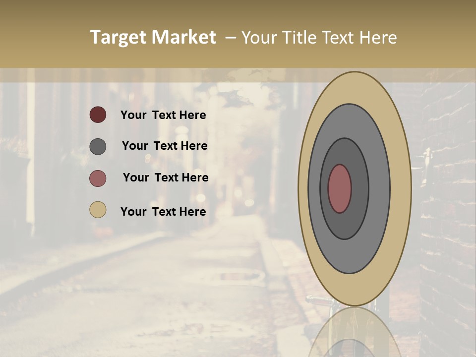 A Bike Parked On The Side Of A Street PowerPoint Template