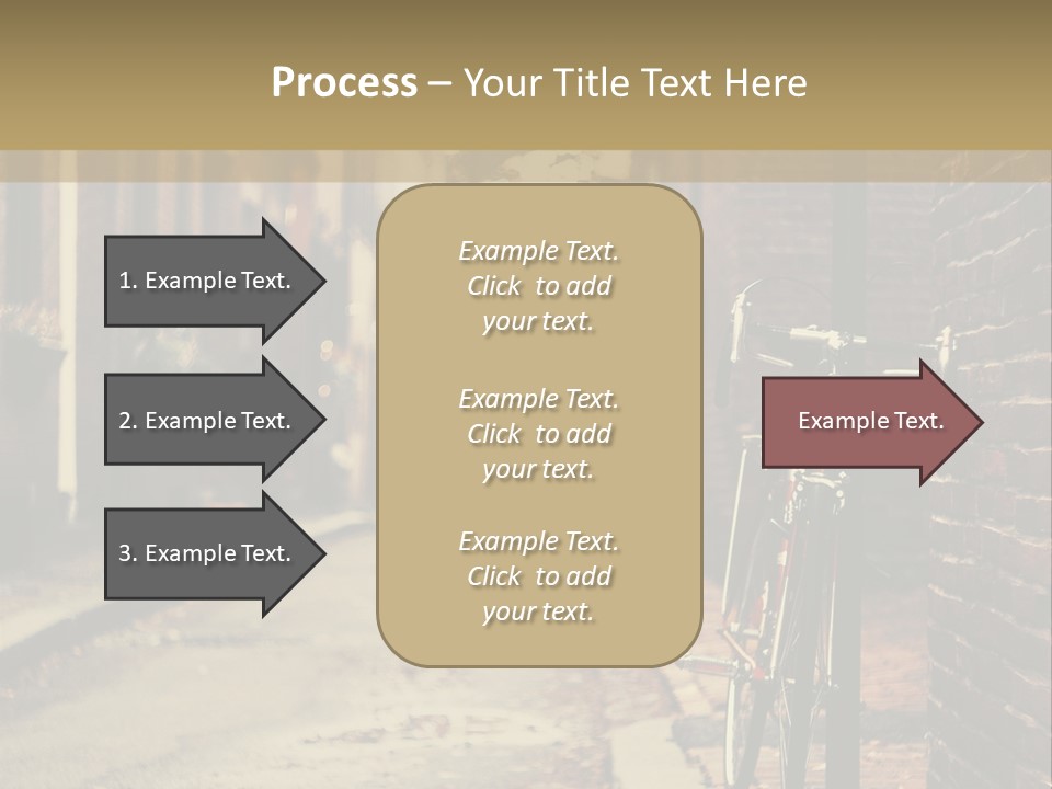 A Bike Parked On The Side Of A Street PowerPoint Template
