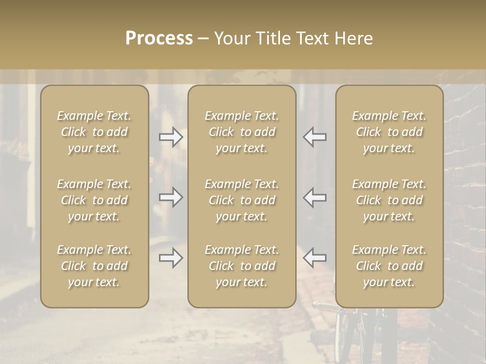 A Bike Parked On The Side Of A Street PowerPoint Template