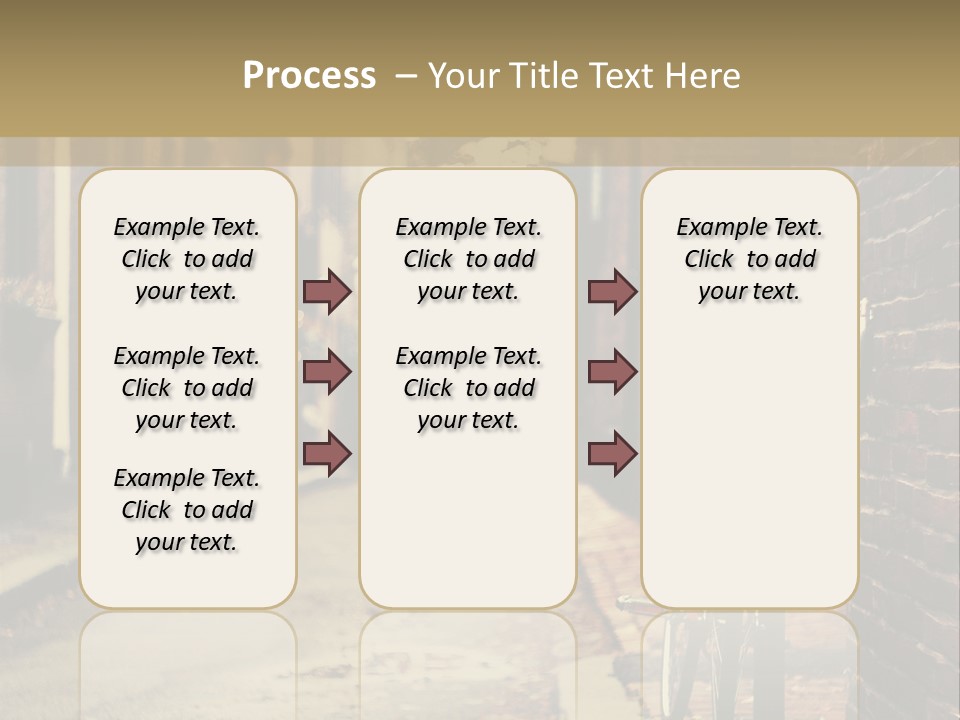 A Bike Parked On The Side Of A Street PowerPoint Template