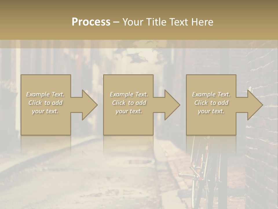 A Bike Parked On The Side Of A Street PowerPoint Template