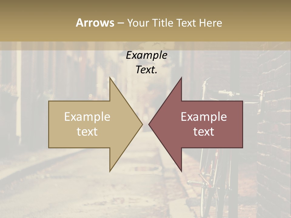 A Bike Parked On The Side Of A Street PowerPoint Template