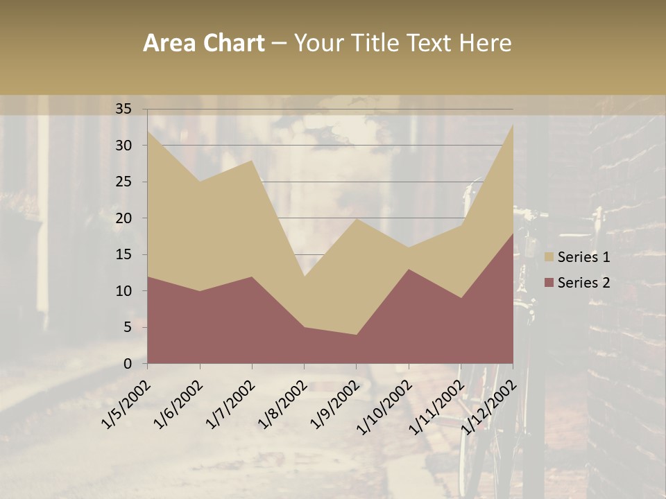 A Bike Parked On The Side Of A Street PowerPoint Template