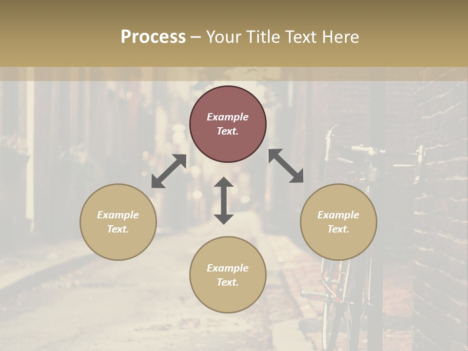 A Bike Parked On The Side Of A Street PowerPoint Template