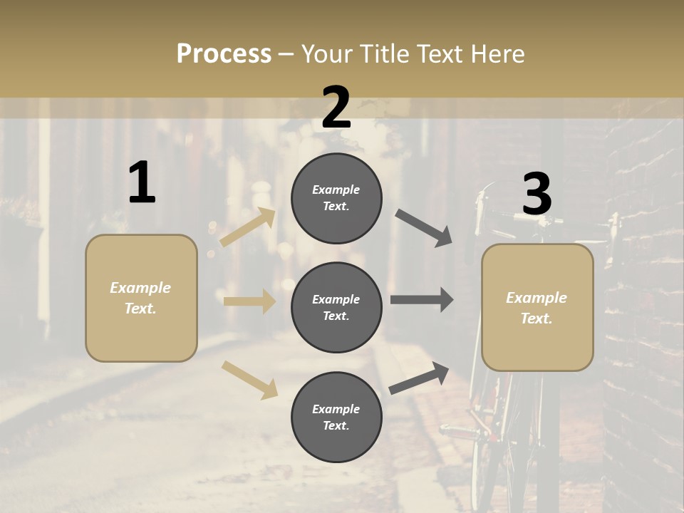 A Bike Parked On The Side Of A Street PowerPoint Template