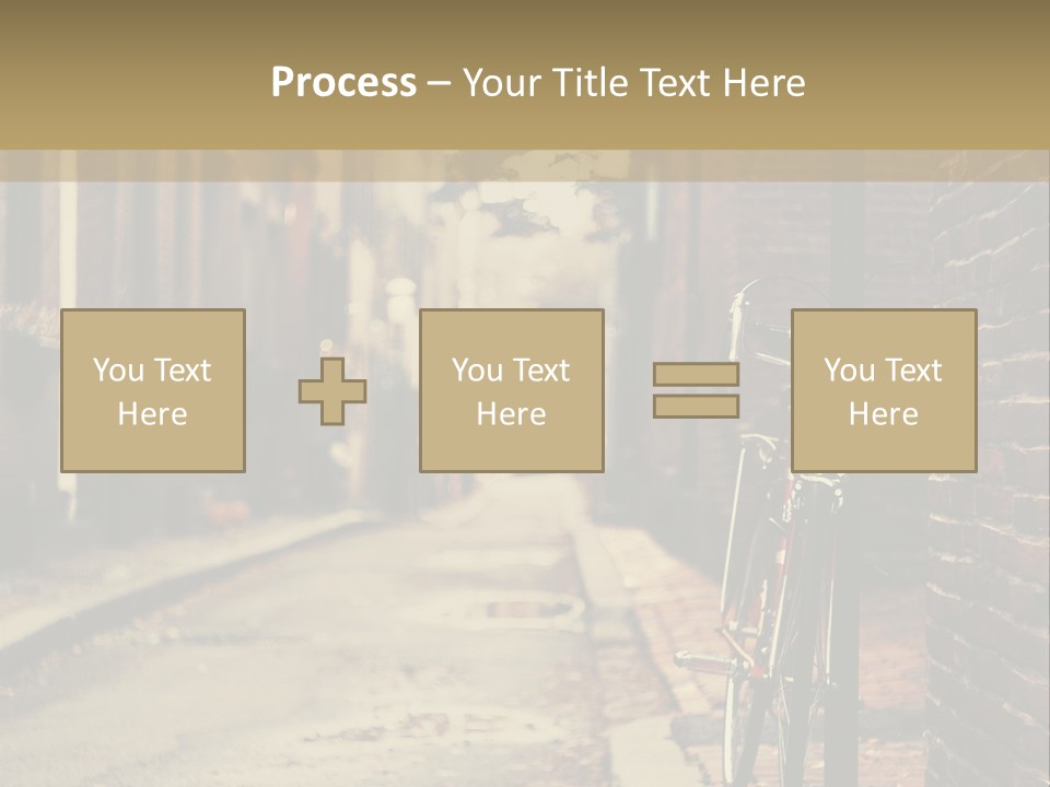 A Bike Parked On The Side Of A Street PowerPoint Template