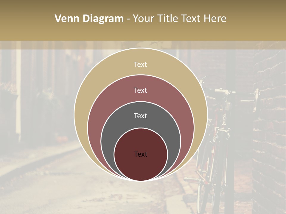A Bike Parked On The Side Of A Street PowerPoint Template