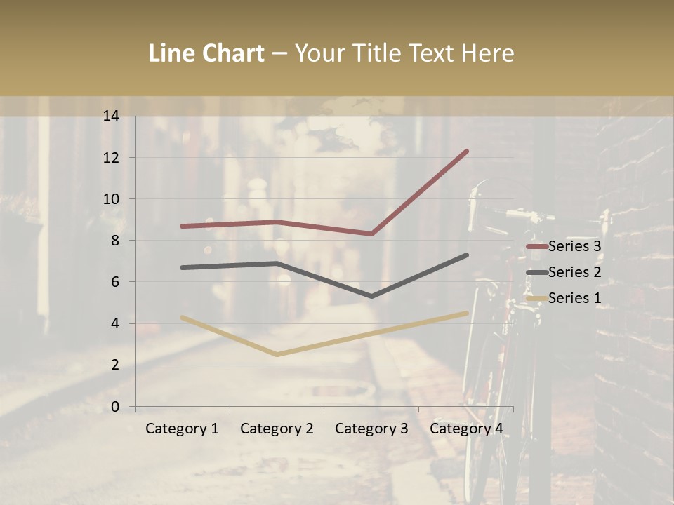 A Bike Parked On The Side Of A Street PowerPoint Template